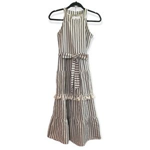 Rare Editions Girls Grey & White Maxi dress sz 16